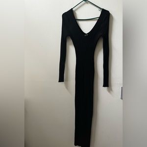 Fashion nova black fitted sweater dress